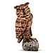 Tucson Find -- Gem Decor Owl Figurine (Length 3.5 cm, Height - 10 Cm) - Black