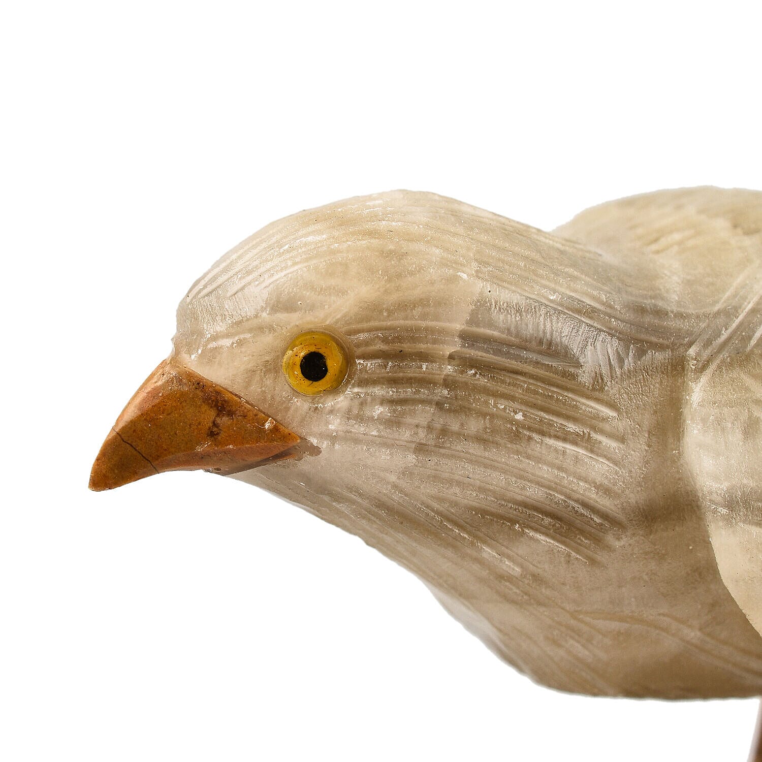 Tucson Find -- Gem Decor Sparrow Figurine (Length 4.5 cm, Height - 9 Cm) - Grey