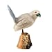 Tucson Find -- Gem Decor Sparrow Figurine (Length 4.5 cm, Height - 9 Cm) - Grey