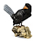Tucson Find -- Gem Decor Sparrow Figurine (Length 4.5 cm, Height - 9 Cm) - Grey