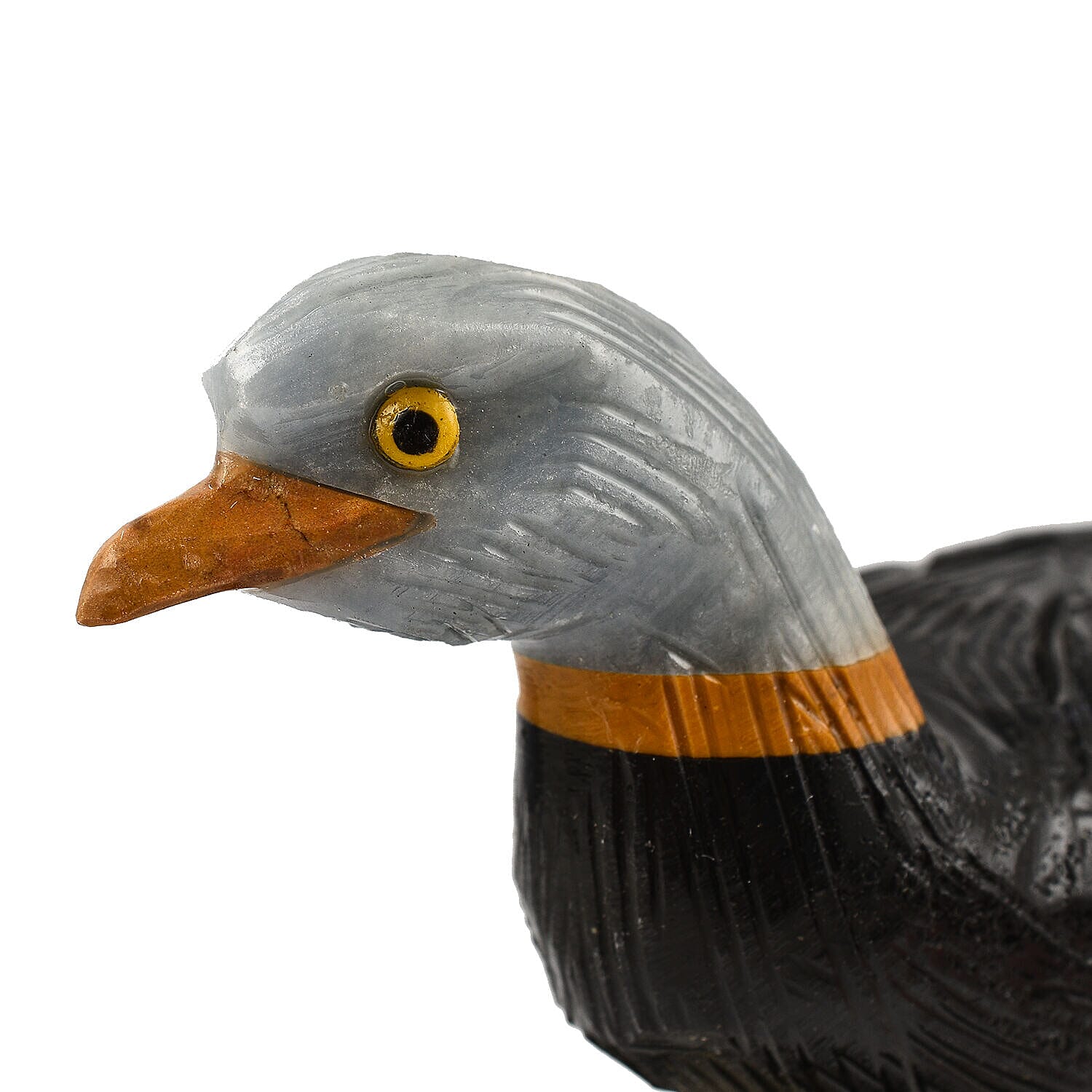 Tucson Find -- Gem Decor Duck Figurine (Length 4.5 cm, Height - 8.5 Cm) - Black