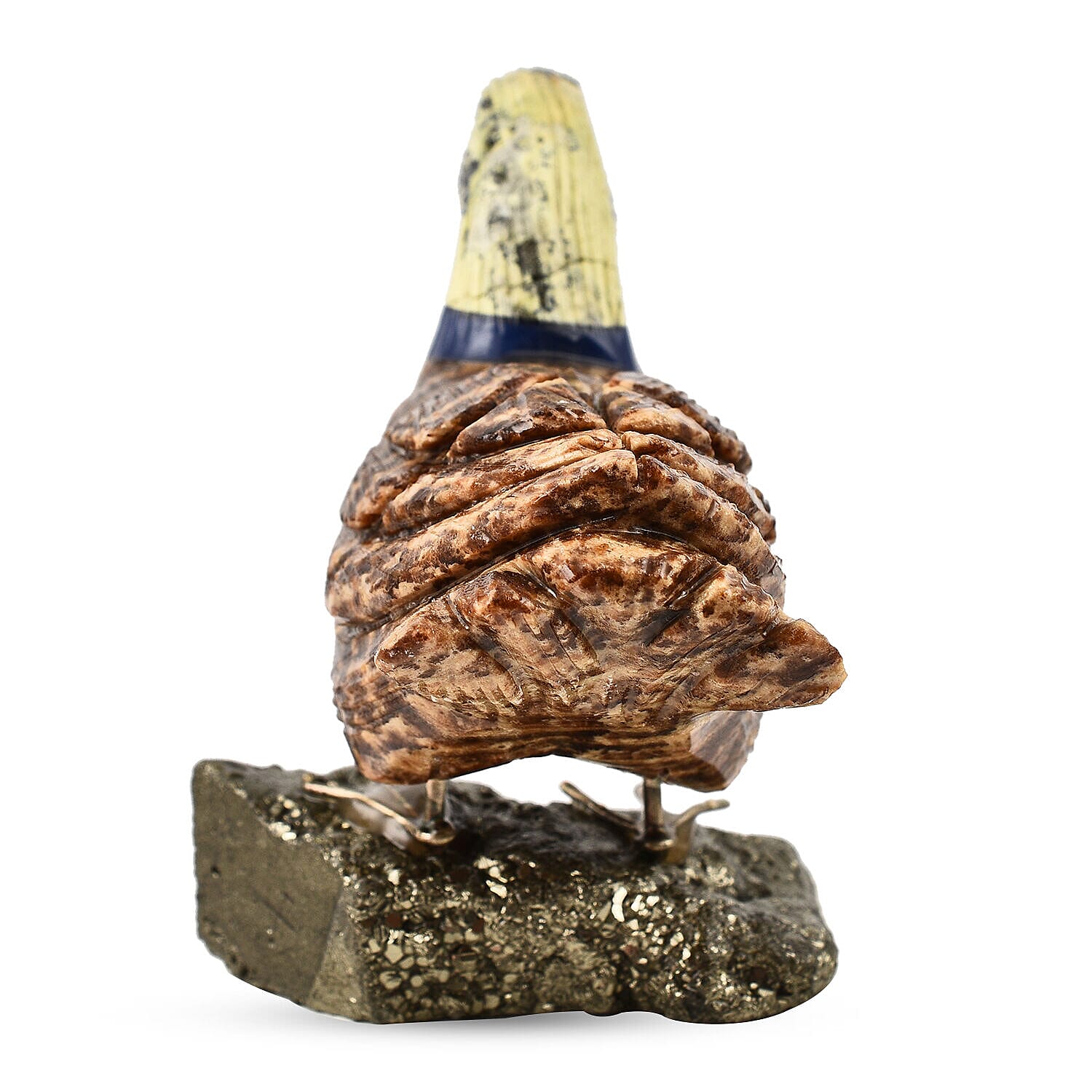 Tucson Find - Gem Decor Duck Figurine (Length 4.5 cm, Height - 8.5 Cm) - Brown