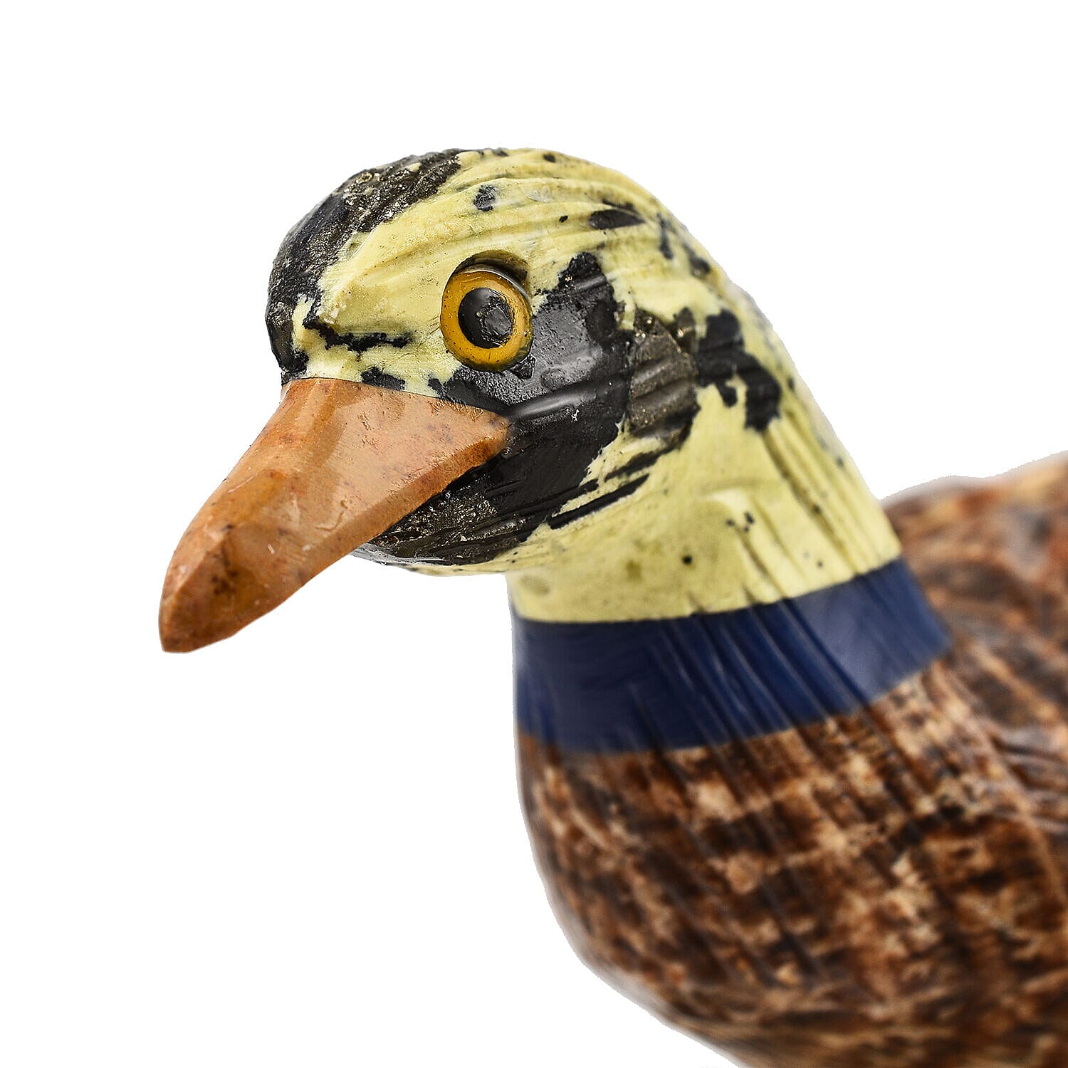 Tucson Find - Gem Decor Duck Figurine (Length 4.5 cm, Height - 8.5 Cm) - Brown