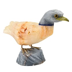 Tucson Find -- Gem Decor Duck Figurine (Length 4.5 cm, Height - 8.5 Cm) - Black