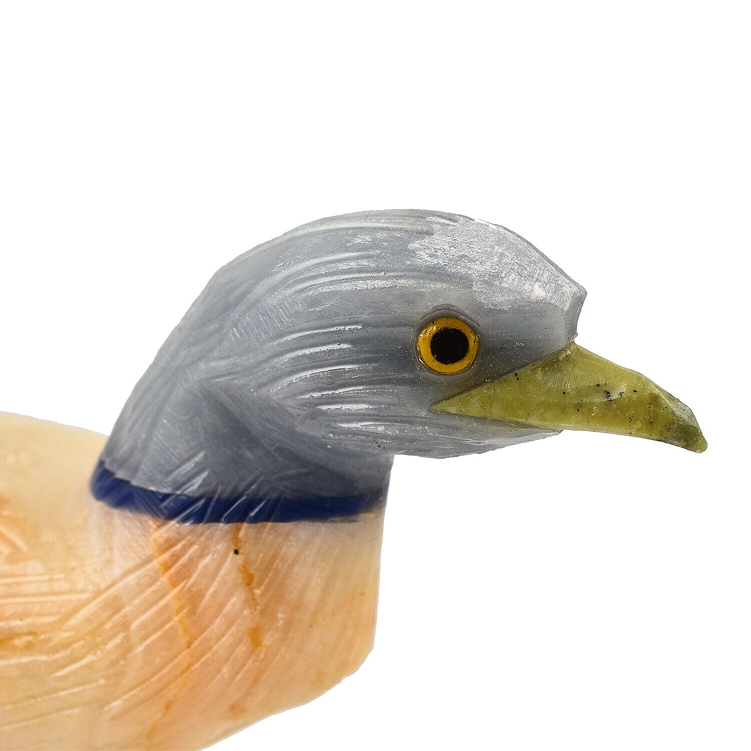 Tucson Find -- Gem Decor Duck Figurine (Length 4.5 cm, Height - 8.5 Cm) - Cream
