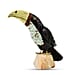 Tucson Find -- Gem Decor Toucan Figurine (Length 4.5 cm, Height - 9.9 Cm) - Black