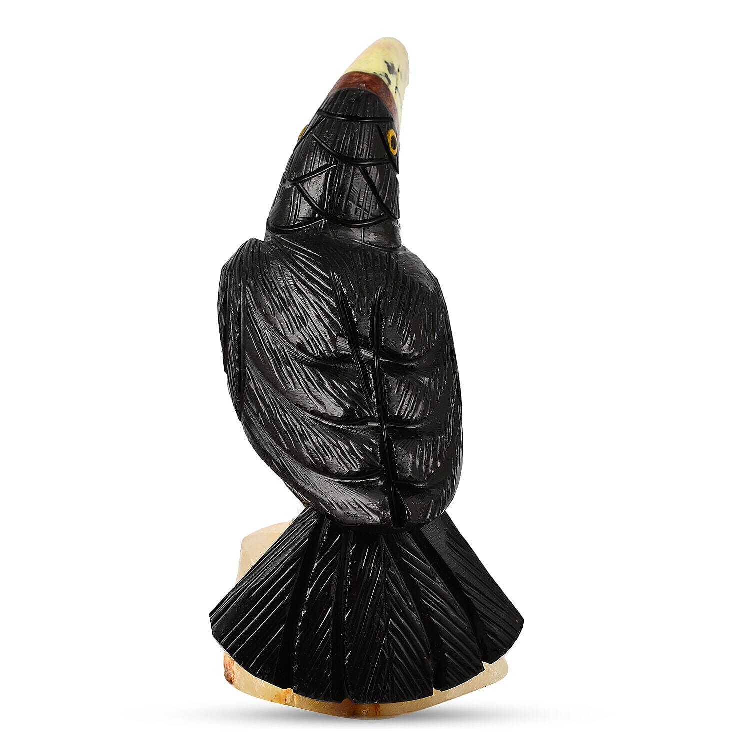 Tucson Find -- Gem Decor Toucan Figurine (Length 4.5 cm, Height - 9.9 Cm) - Black