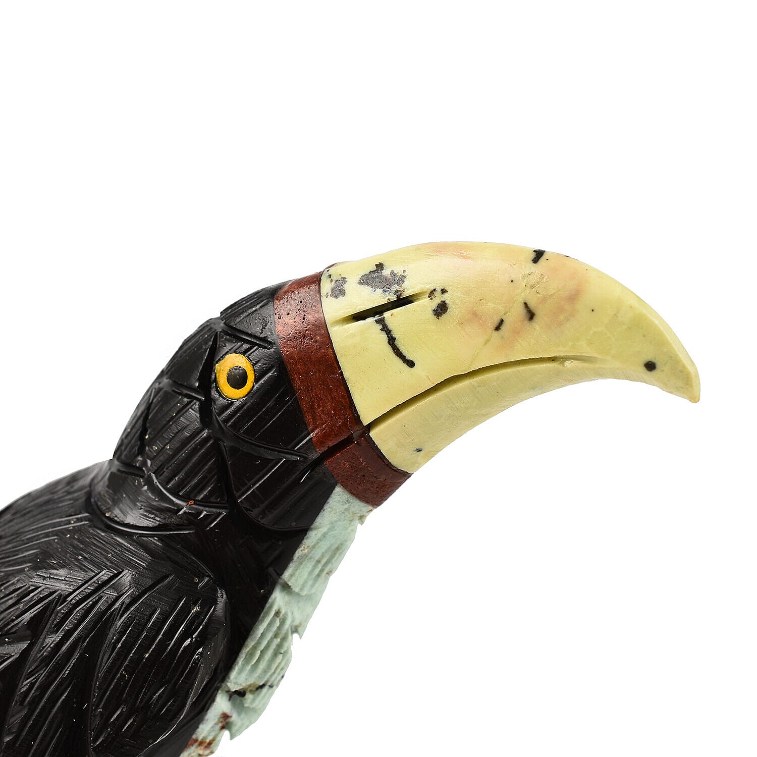 Tucson Find -- Gem Decor Toucan Figurine (Length 4.5 cm, Height - 9.9 Cm) - Black
