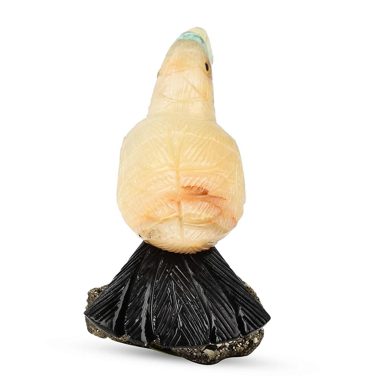 Tucson Find -- Gem Decor Toucan Figurine (Length 4 cm, Height - 12 Cm) - Cream