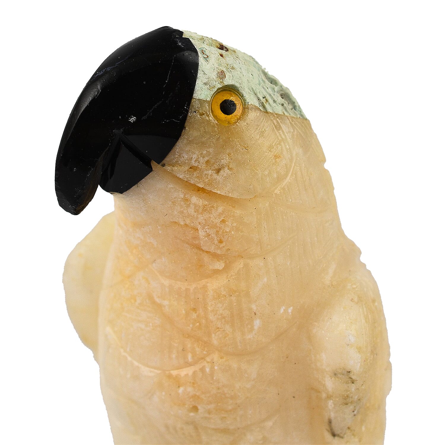 Tucson Find - Gem Decor Parrot Figurine (Length 4 cm, Height - 12 Cm) - White