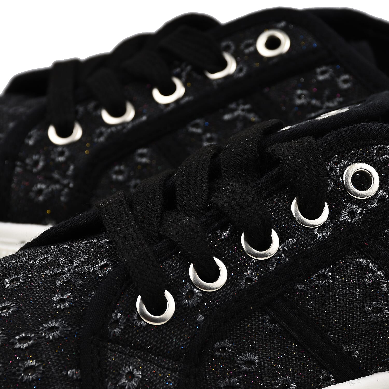 PALM SPRING - Casual Lace Up Ladies Shoes (Size 3) - Black