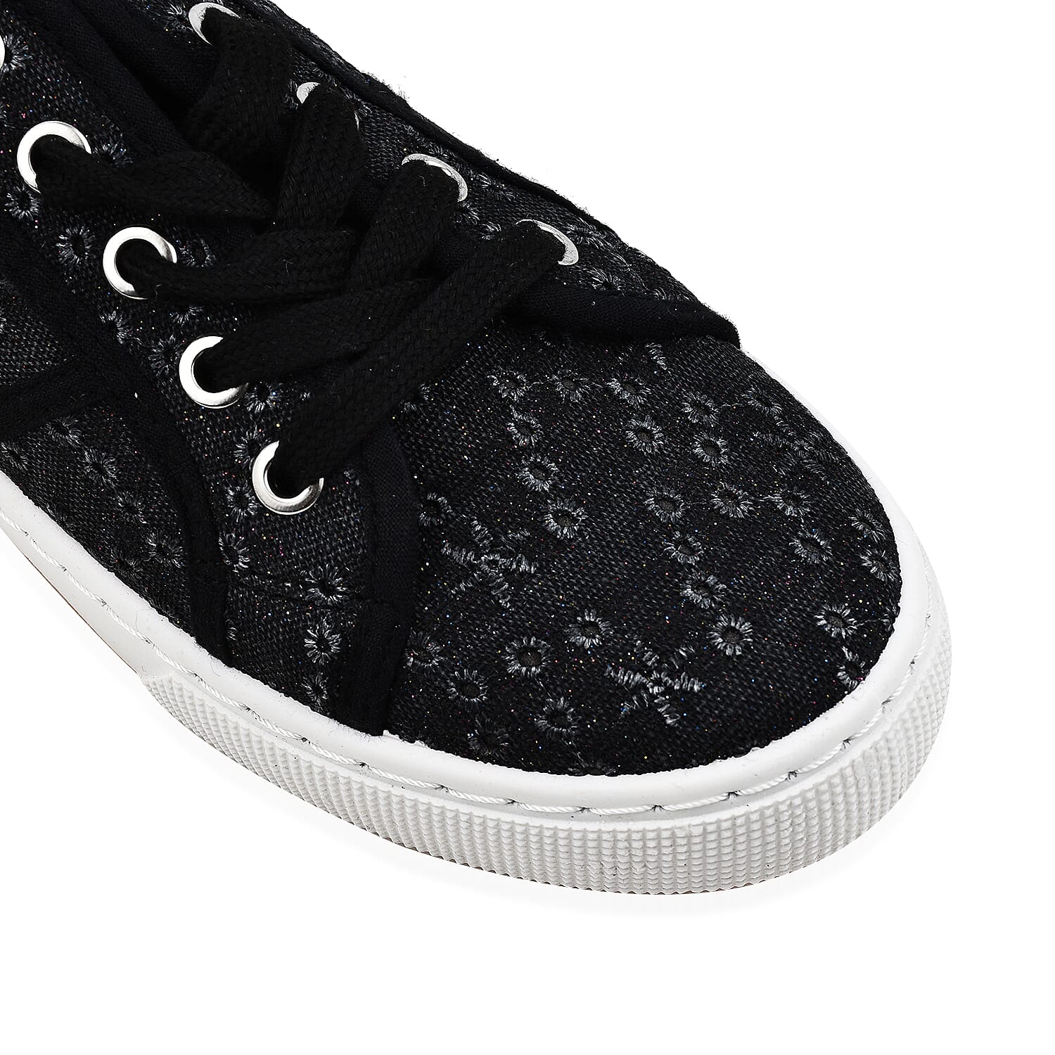 PALM SPRING - Casual Lace Up Ladies Shoes (Size 3) - Black