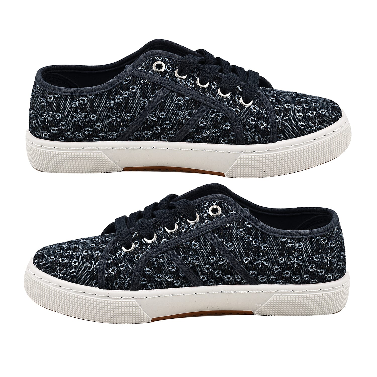 PALM SPRING - Casual Lace Up Ladies Shoes (Size 3) - Black