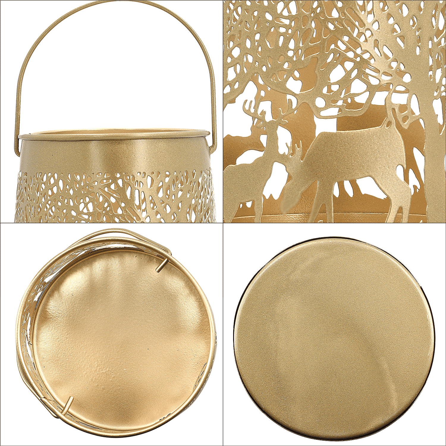 Hanging Decoration (Size 15x15x13 cm) - Gold & Black