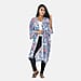Viscose 100% ViscoseTropical Printed Long Kimono (One Size, Fit to 22) - Navy Blue and Multi