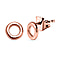 18K Vermeil Rose Gold Sterling Silver Circle Earrings (with Push Back)