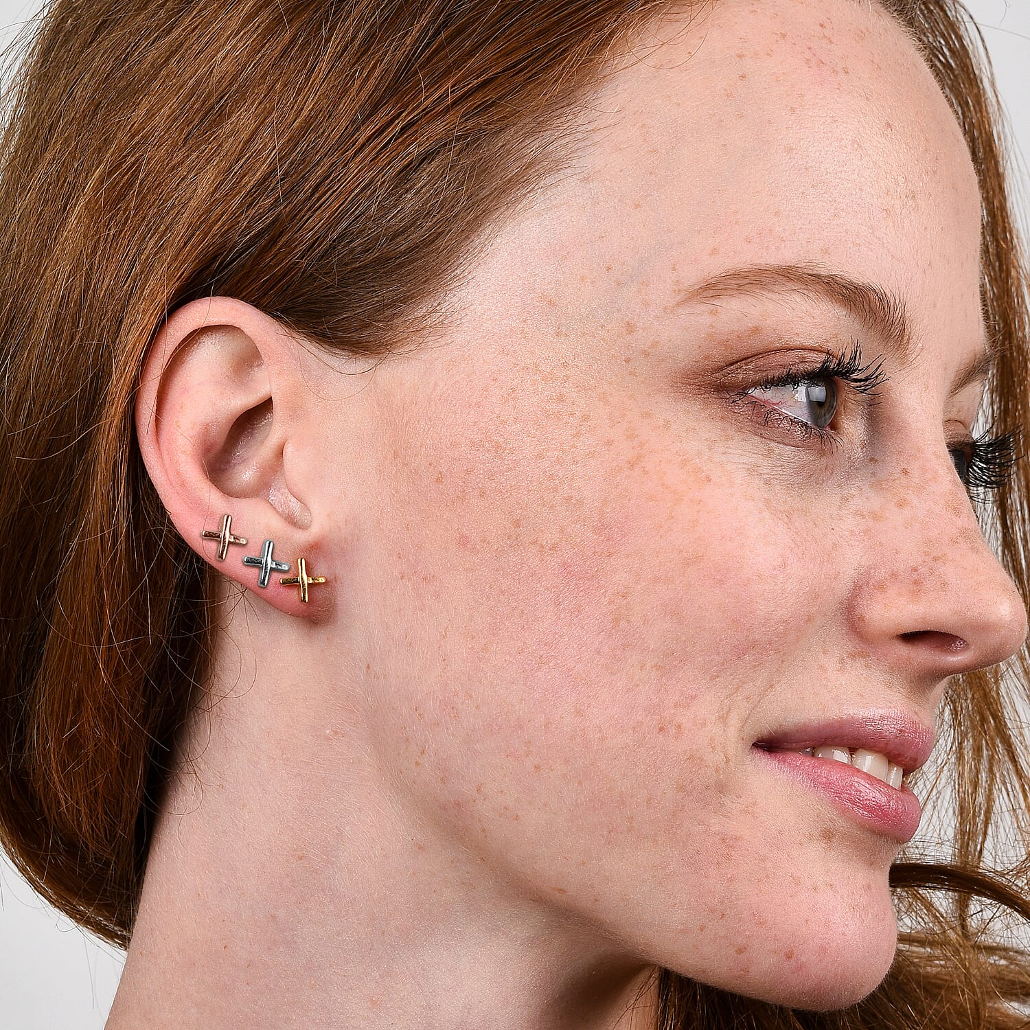 18K Vermeil Rose Gold Plated Sterling Silver Stud Earrings (with Push Back)