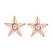 Moissanite  Fancy Earring in 18K Vermeil Rose Gold Plated Sterling Silver 0.210  Ct.