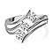 Moissanite 3 Stone Ring in Sterling Silver