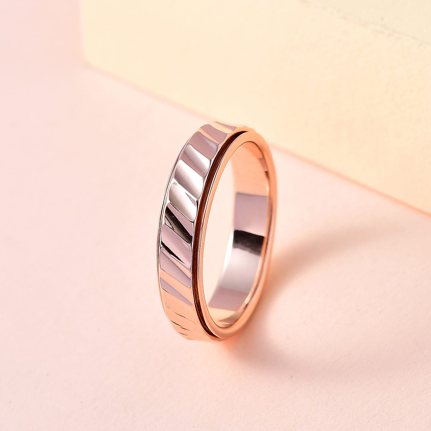 18K Rose Gold Vermeil Plated Band Ring
