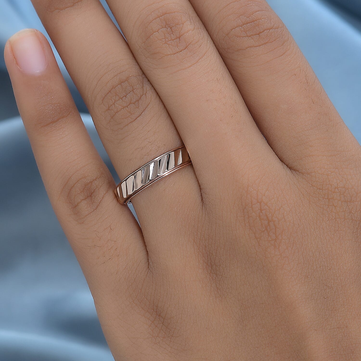 18K Rose Gold Vermeil Plated Band Ring