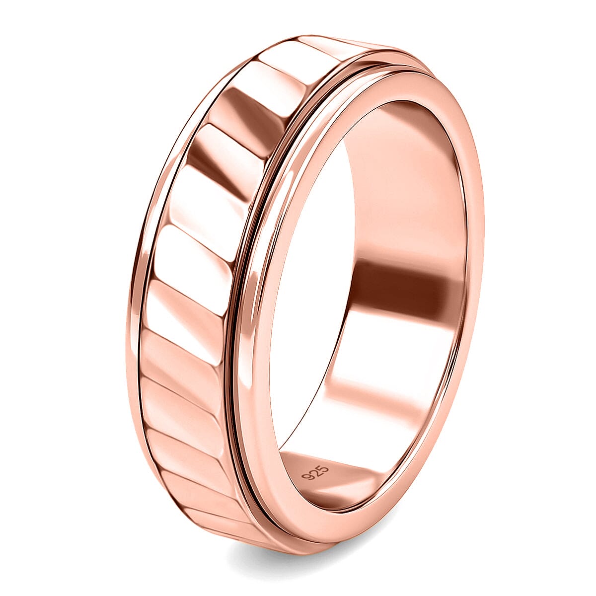 18K Rose Gold Vermeil Plated Band Ring