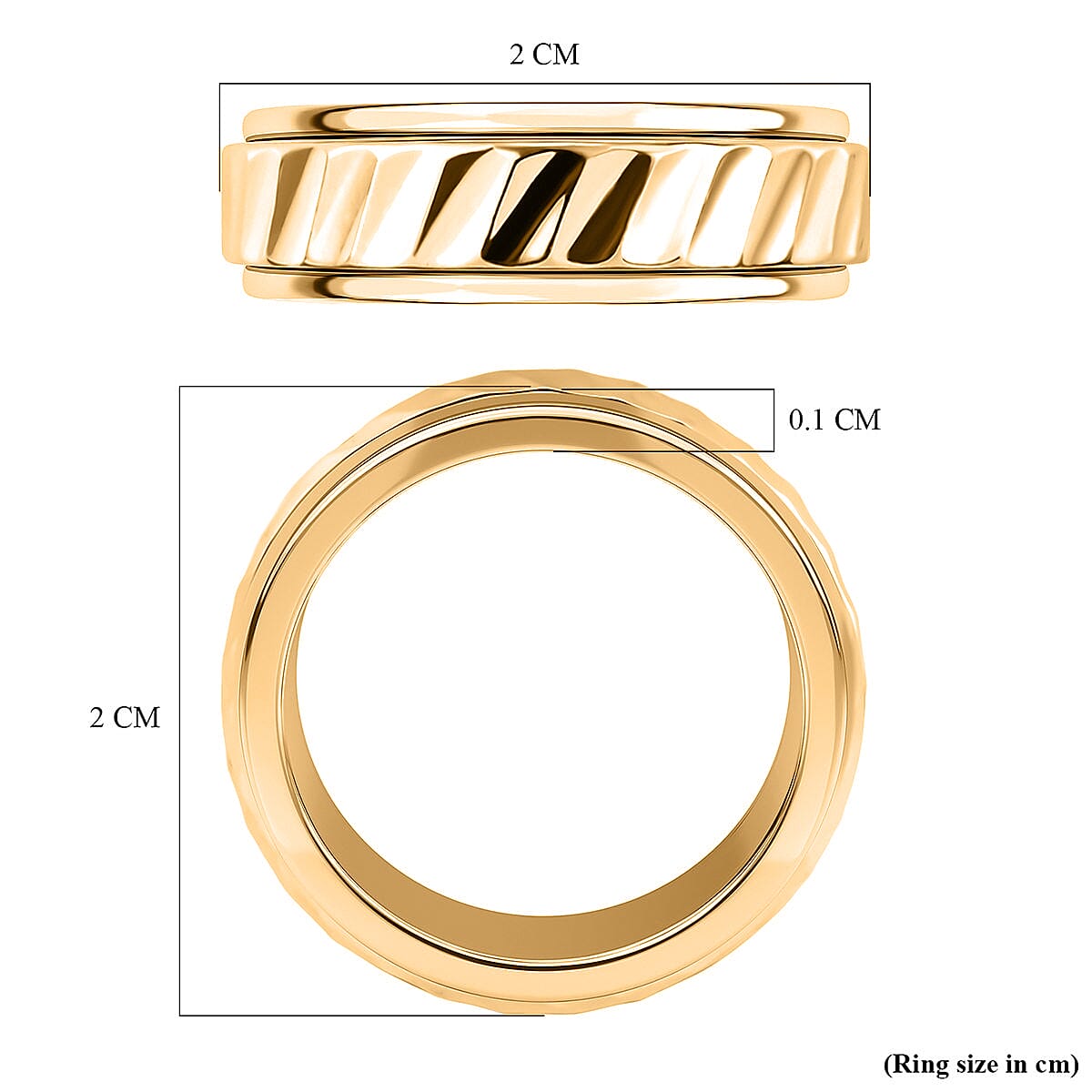 18K Yellow Gold Vermeil Plated Sterling Silver Band Ring 18K Yellow Gold Vermeil Plated Sterling Silver Band Ring