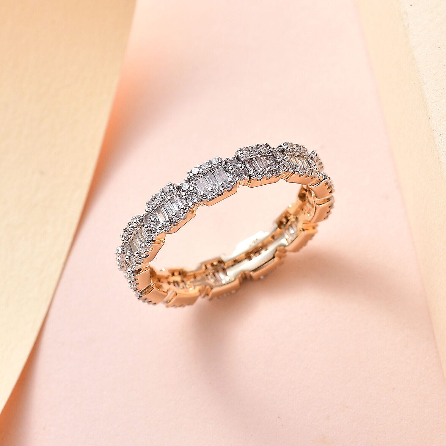 14K Yellow Gold SGL Certifeid Diamond (I1-I2 - G/H) Band Ring 1.00 Ct.