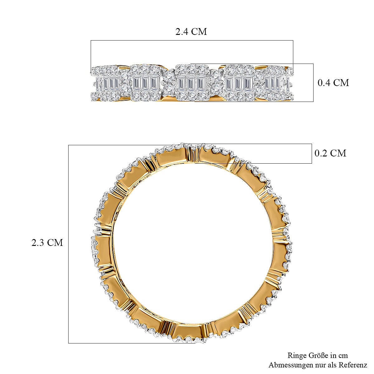 14K Yellow Gold SGL Certifeid Diamond (I1-I2 - G/H) Band Ring 1.00 Ct.