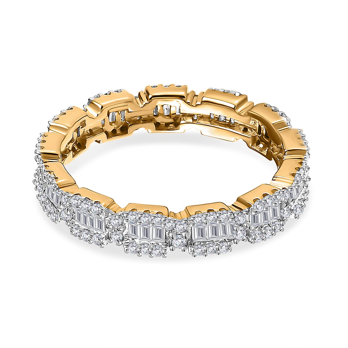 14K Yellow Gold SGL Certifeid Diamond (I1-I2 - G/H) Band Ring 1.00 Ct.