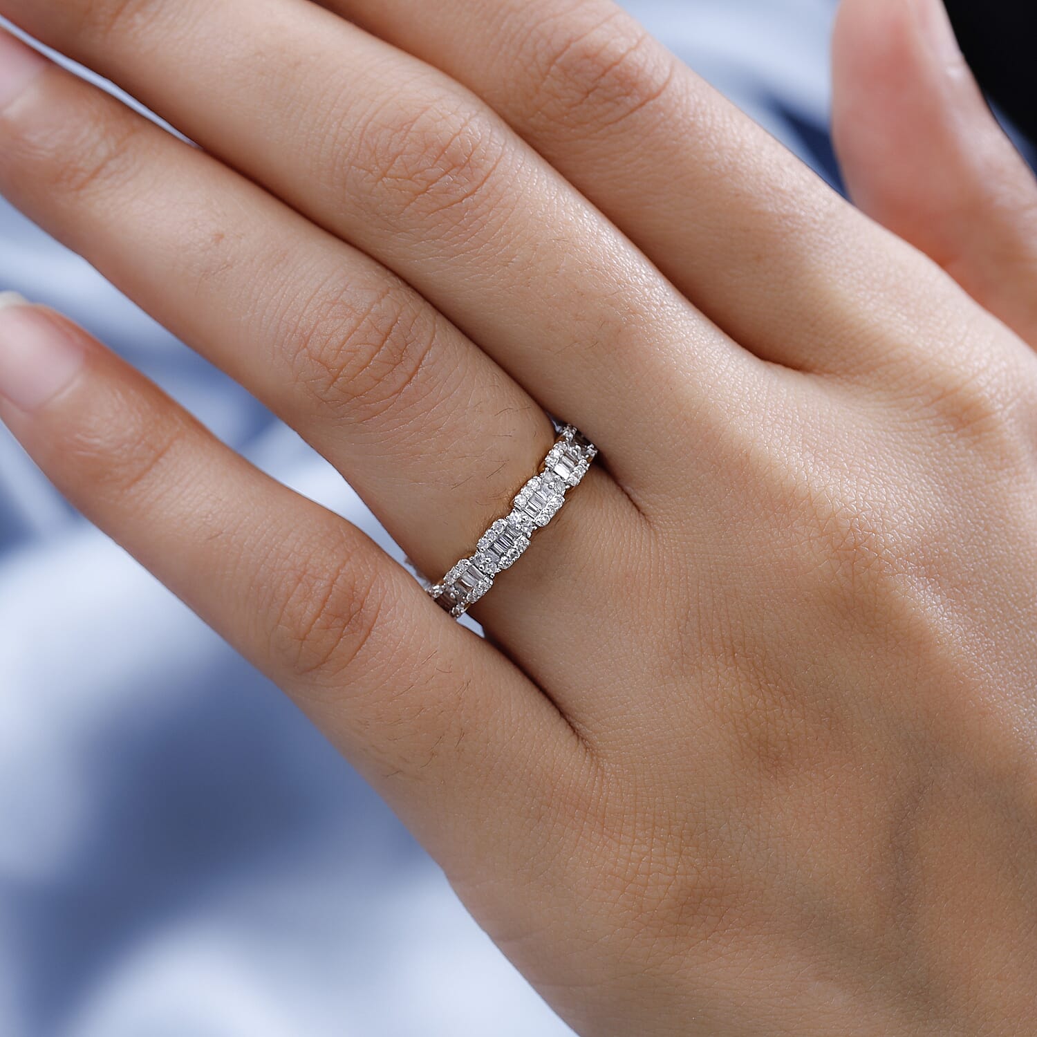 14K Yellow Gold SGL Certifeid Diamond (I1-I2 - G/H) Band Ring 1.00 Ct.