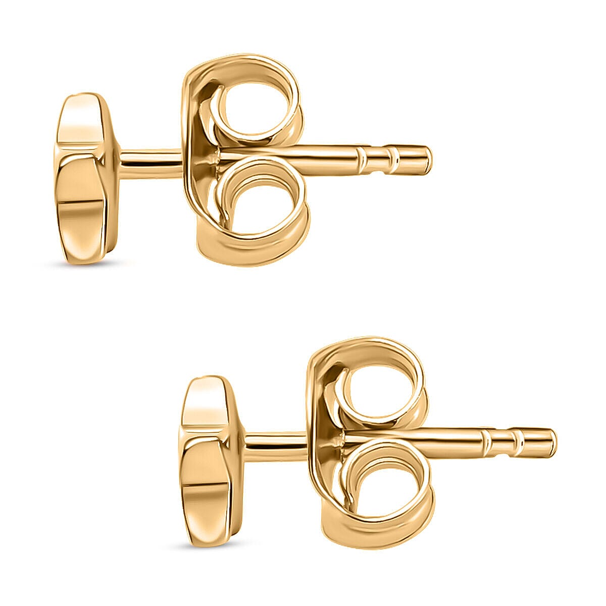 18K Vermeil Yellow Gold Plated Sterling Silver Star Earrings (with Push Back)
