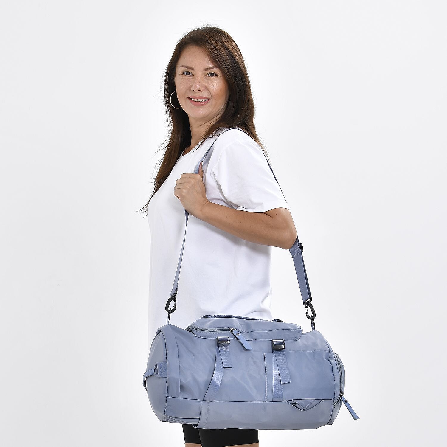 Polyester Solid Travel Bag (Size 43x23x23 cm) - Blue