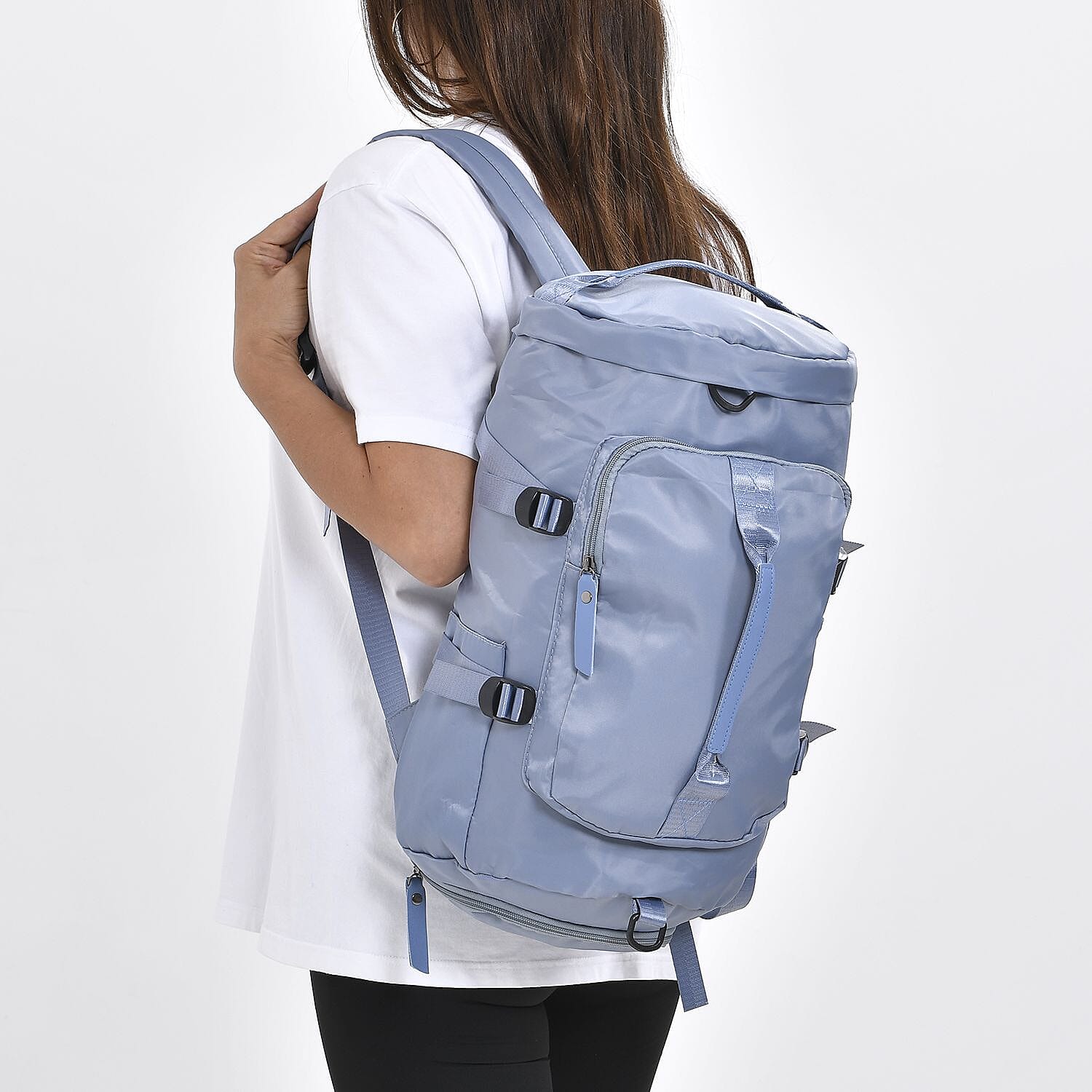 Polyester Solid Travel Bag (Size 43x23x23 cm) - Blue