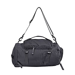 Multi-Function Travel Bag With Backpack Straps & 4 Exterior Zipped Pockets - Grey