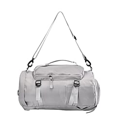 Multi-Function Travel Bag With Backpack Straps & 4 Exterior Zipped Pockets - Grey