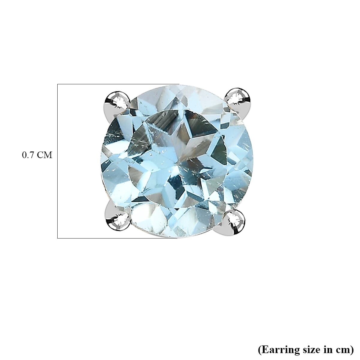 Skyblue Topaz Earrings with Push Back in Platinum Overlay Sterling Silver 3.05 Ct. Skyblue Topaz Earrings with Push Back in Platinum Overlay Sterling Silver 3.05 Ct.