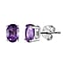 Pink Amethyst Stud Earrings in Platinum Overlay Sterling Silver 1.43 Ct.