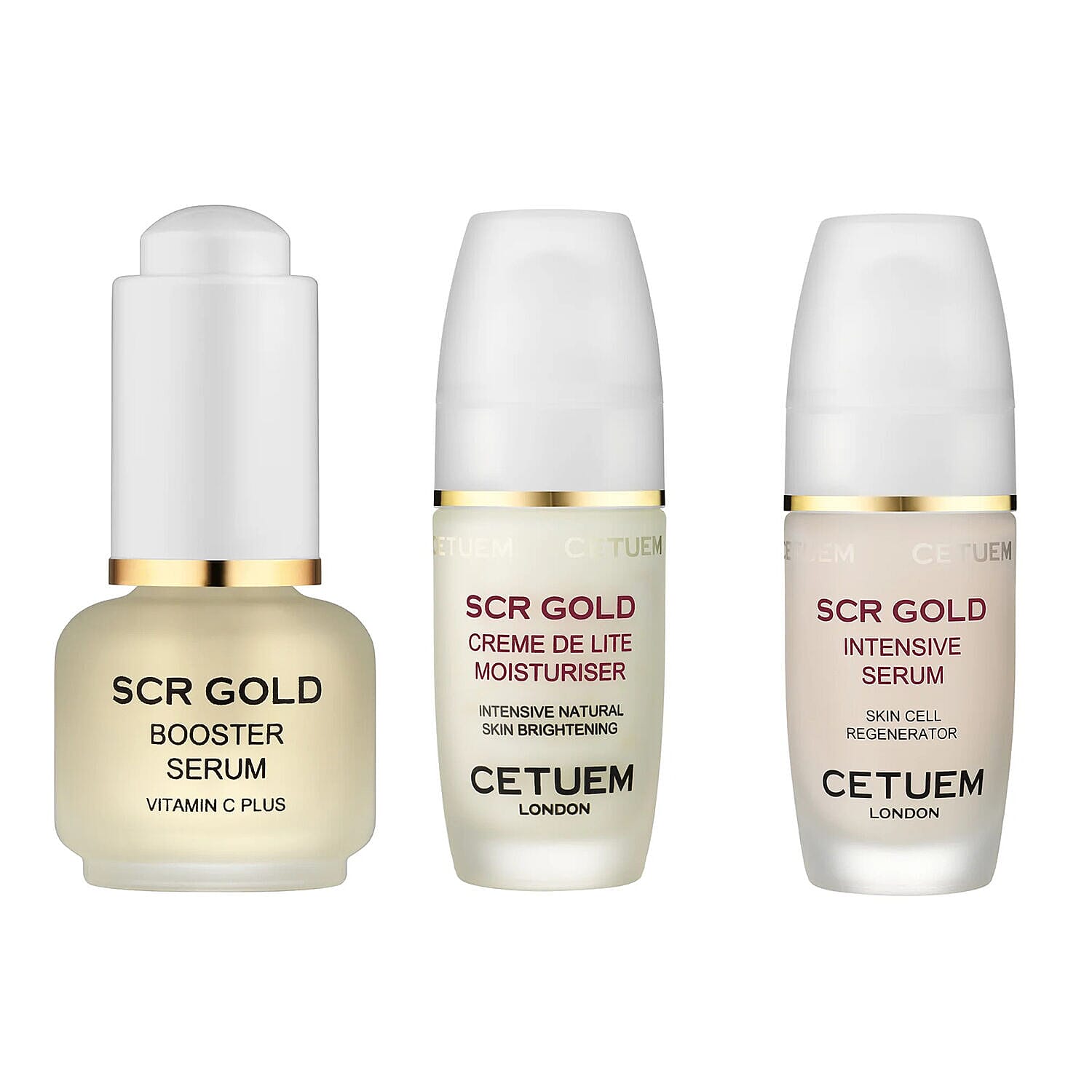 Cetuem Face Trio Set (Incl. Booster Serum, Creme De Lite & Regenerator Serum)