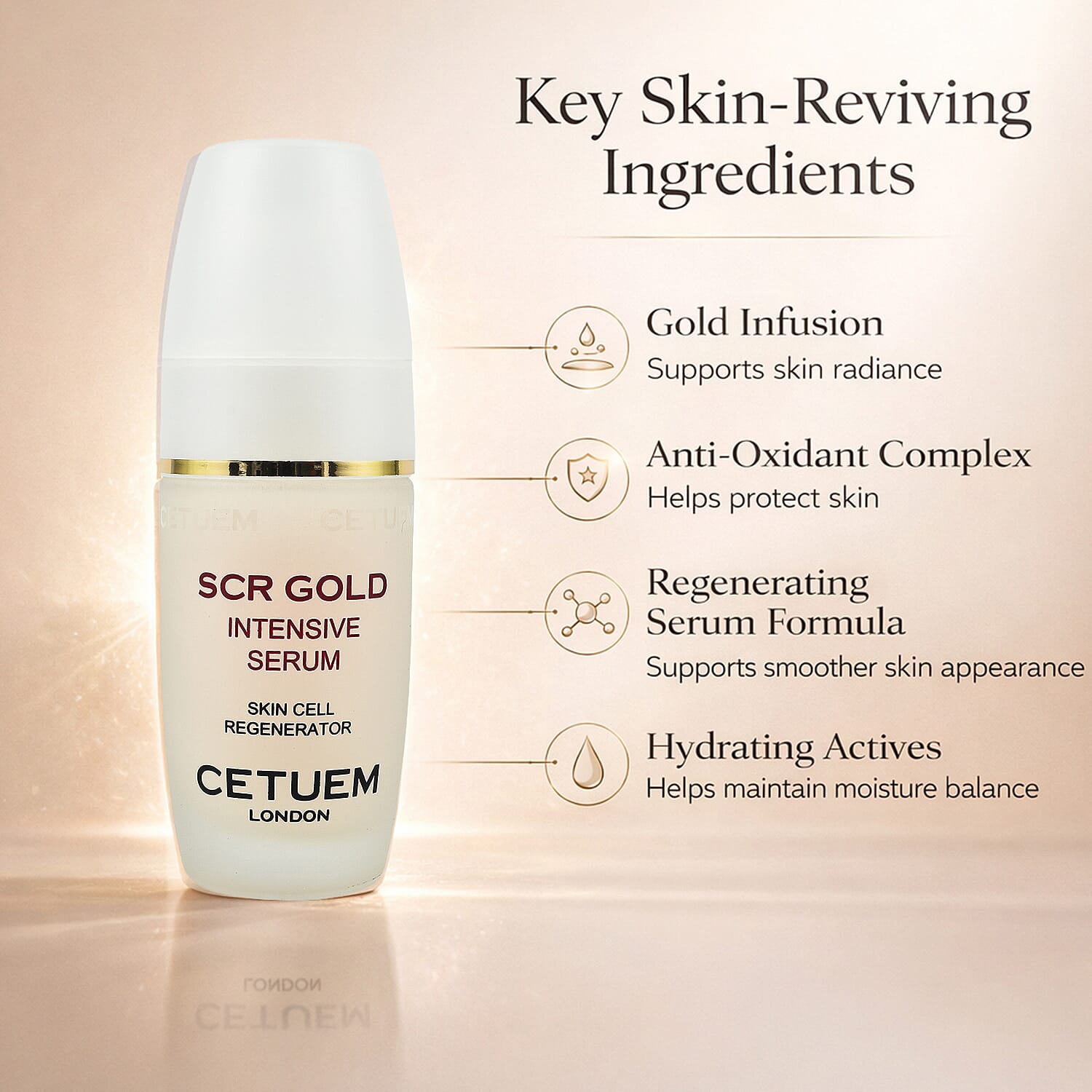 Cetuem Face Trio Set (Incl. Booster Serum, Creme De Lite & Regenerator Serum)