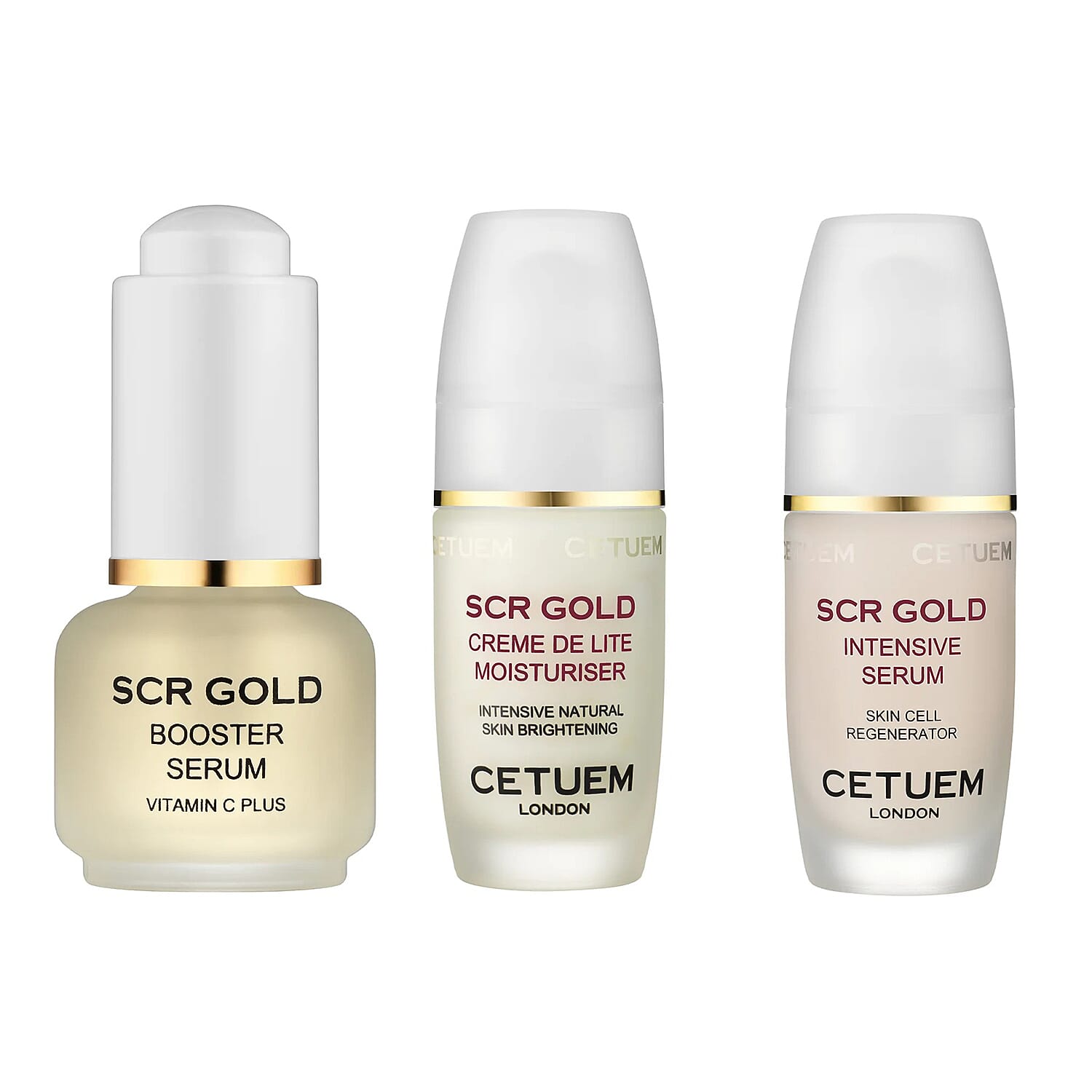 Cetuem Face Trio Set (Incl. Booster Serum, Creme De Lite & Regenerator Serum)