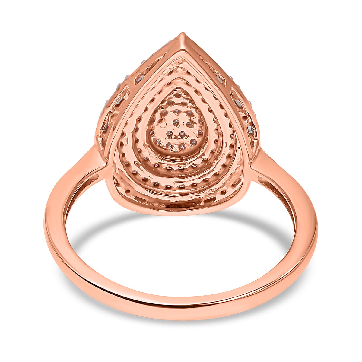 9K Rose Gold SGL Certified Natural Pink Diamond and White Diamond Ring 0.50 Ct.