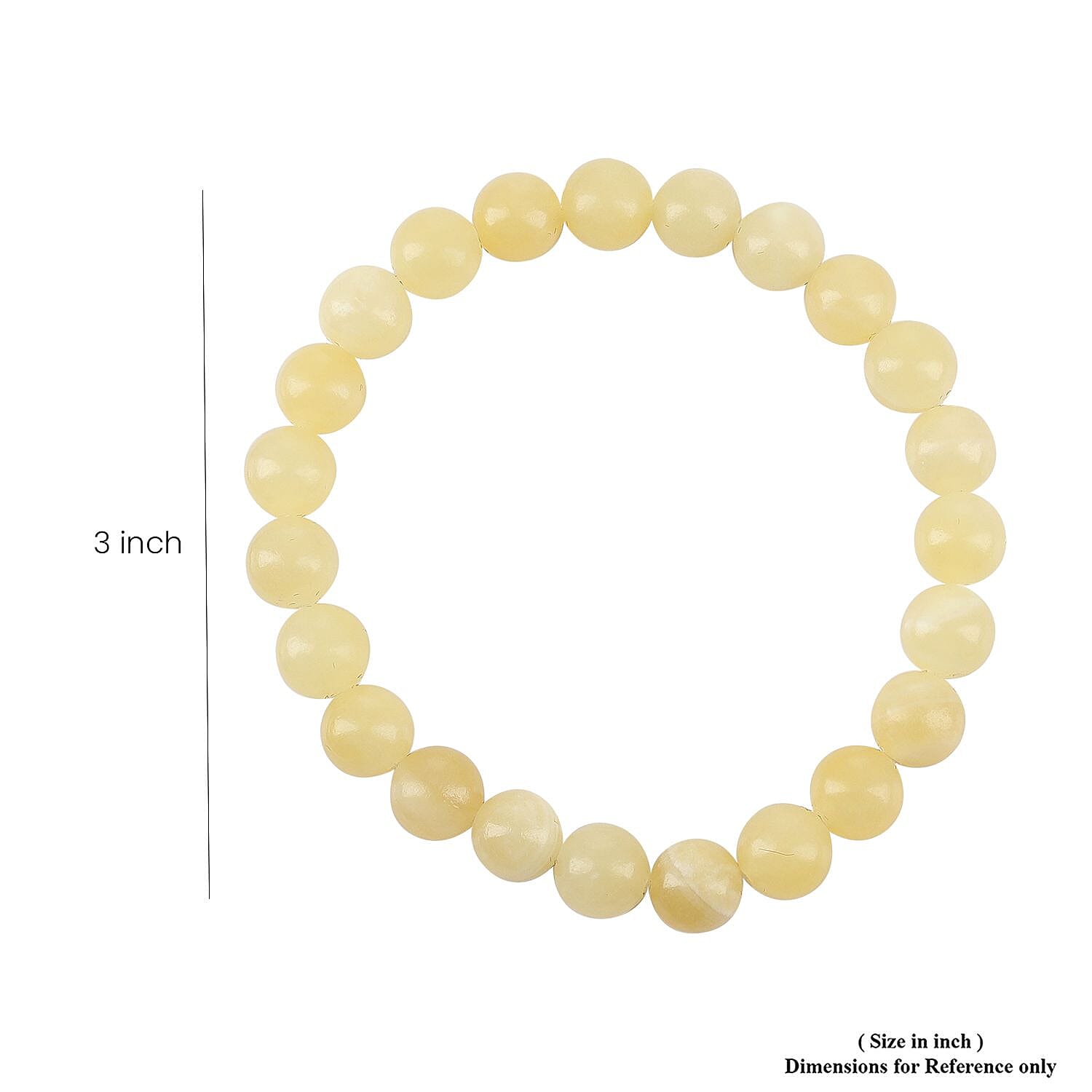 Handcarved - Ivory Aventurine Guardian Gemstone Angel Figurines Sculpture (Size 8.00 Cm) & Stretch Bracelet - Ivory