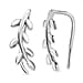 Platinum Overlay Sterling Silver Climber Earrings
