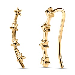 18K Yellow Gold Vermeil Plated Sterling Silver Climber Earrings