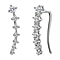 Moissanite Earrings in Platinum Overlay Sterling Silver 1.80 Ct.