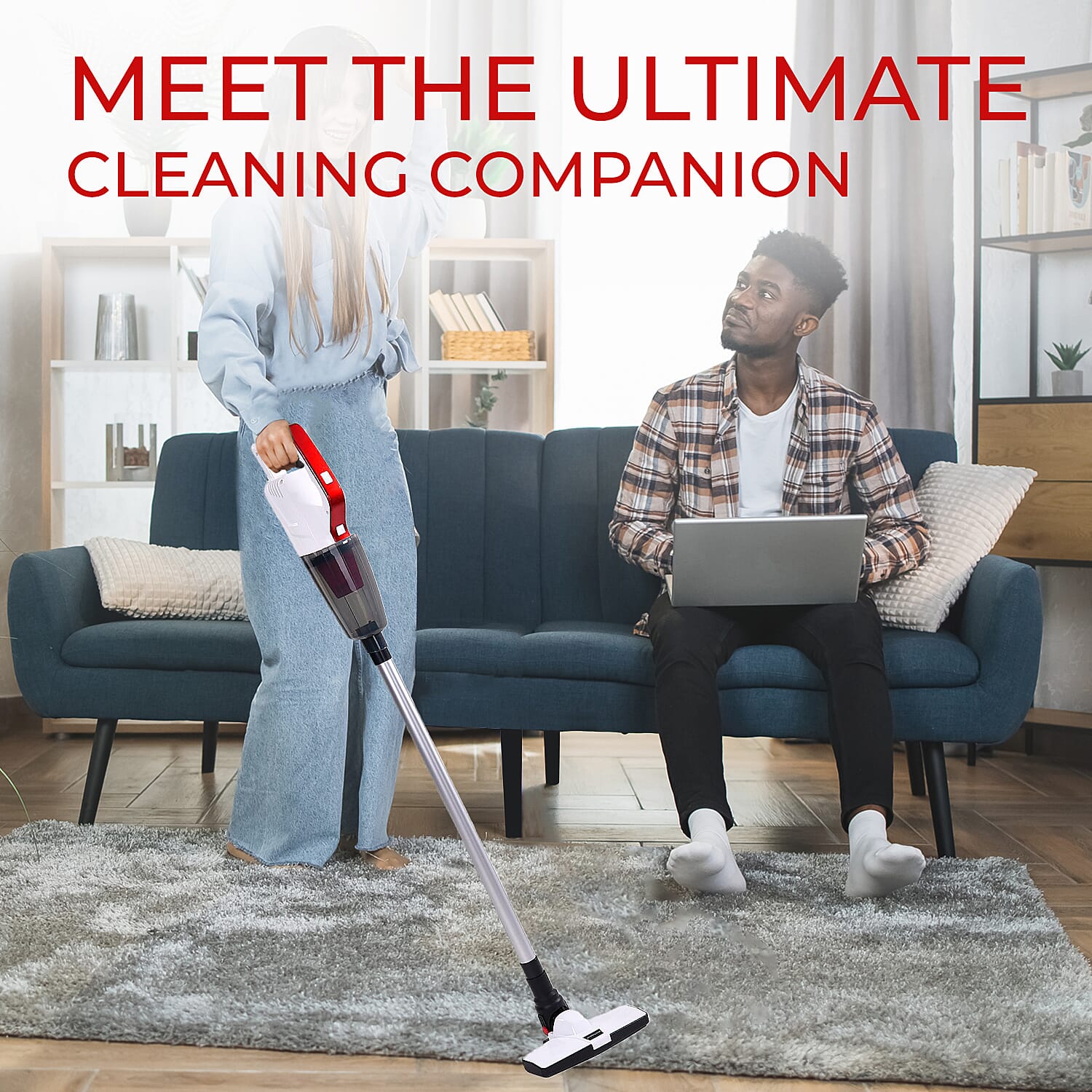 Lightweight Powerful Suction Bagless Corded Vacuum Cleaner with HEPA Filter (400W) 5m Cord