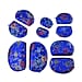 Embroidery Jewellery pouch (Size 22x14x1 in) - Royal Blue and Purple