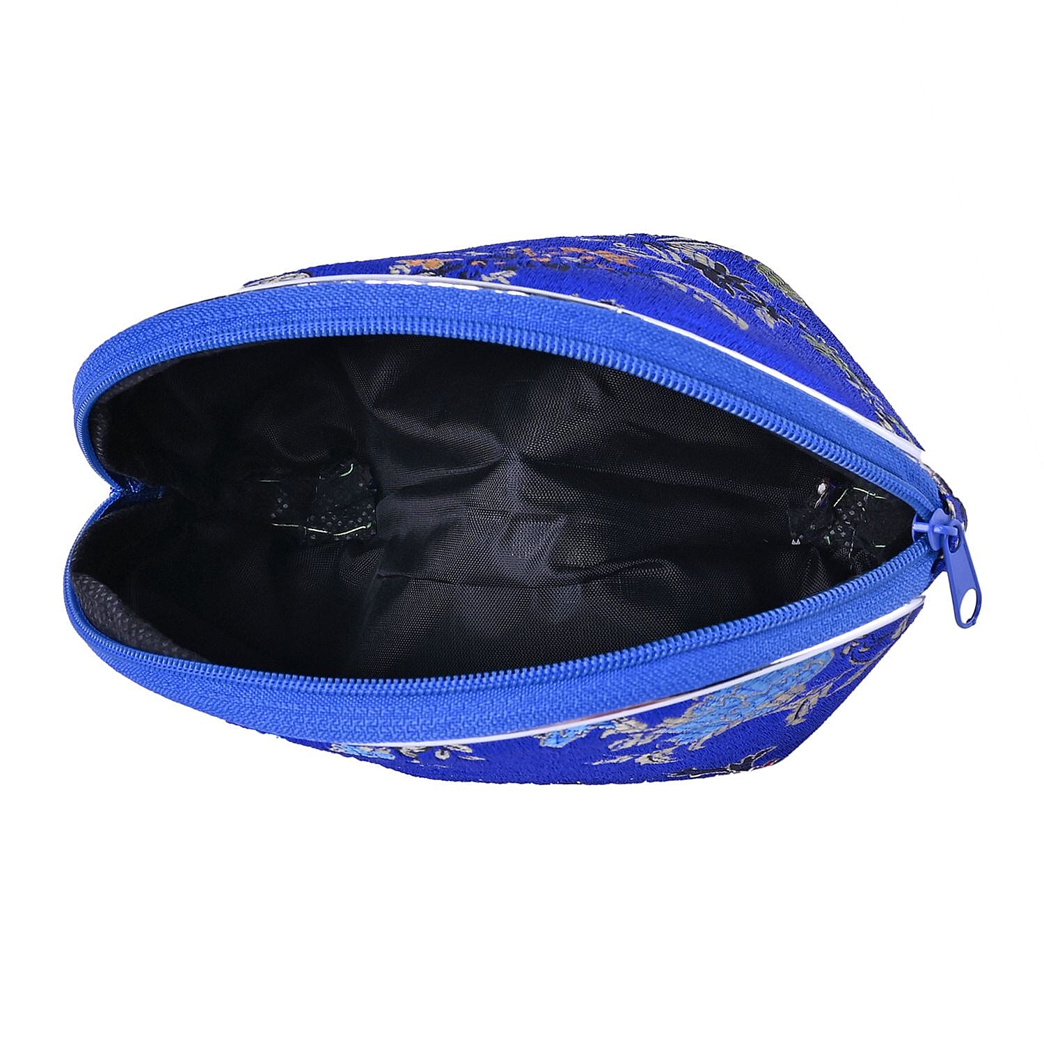 10 Multi- Purpose Embroidered Pouches with Zipper - Royal Blue
