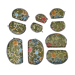 Embroidery Jewellery pouch (Size 22x14x1 in) - Purple and Silver